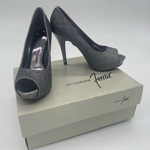 Grey glitter 4.5inch heels